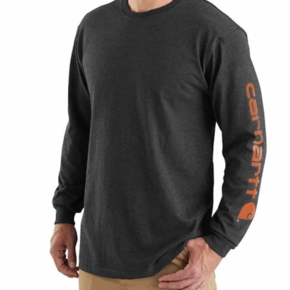 CARHARTT LOOSE FIT HEAVYWEIGHT LONG-SLEEVE LOGO SLEEVE GRAPHIC T-SHIRT MEN’S XL - Picture 1 of 4